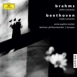 [중고] Anne-Sophie Mutter &amp; Yo-Yo Ma &amp; Herbert Von Karajan / Brahms : Violin Concerto Op.77, Beethoven : Triple Concerto Op.56 (수입/4745692)