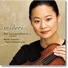 [중고] Midori / Bach : Unaccompanied Sonata No.2, Bartok : Violin Sonata No.1 (수입/82796977452)