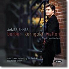 [중고] James Ehnes, Bramwell Tovey / Barber, Korngold, Walton : Violin Concertos (수입/onyx4016)