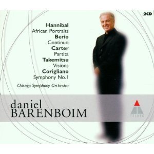 Daniel Barenboim / Hannibal: African Portraits, Berio: Continuo, Carter: Partita, Takemitsu: Visions, Corigliano: Symphony No.1 (2CD/수입/미개봉/8573817922)