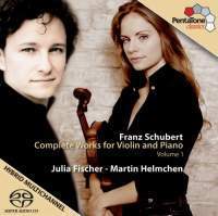 [중고] Julia Fischer, Martin Helmchen / Schubert - Complete Works for Violin and Piano, Volume 1 (SACD Hybrid/수입/ptc5186347)