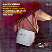 [중고] [LP] Vladimir Ashkenazy / Rachmaninov: The Two Paino Concertos, Rhapsody on a Theme of Paganini Opus 43 (2LP/sel0187)