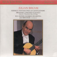 [중고] Julian Bream / Rodrigo : Fantasia Para Un Gentilhombre, Brouwer : Concerto Elegiaco (수입/77182rc)