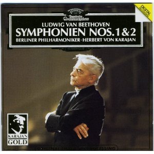 [중고] Herbert Von Karajan / Beethoven : Symphony No.1 Op.21, No.2 Op.36 (dg1190)
