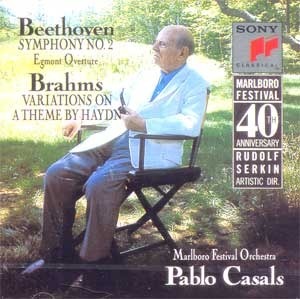 Pablo Casals / Beethoven: Symphony No.2, Brahms: Variations On A Theme By J Haydn (Marlboro Music Festival 40th Anniversary) (미개봉/cck7330)