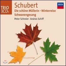 [중고] Peter Schreier, Andras Schiff / Schubert : Die Schone Mullerin, Winterreise, Schwanengesang (3CD/수입/4752682)