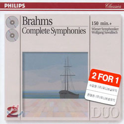 [중고] Wolfgang Sawallisch / Brahms : Complete Symphonies (2CD/수입/4387572)