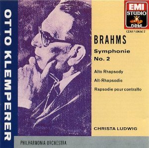 [중고] Christa Ludwig, Otto Klemperer / Brahms: Symphony No. 2; Alto Rhapsody (수입/cdm7696502)
