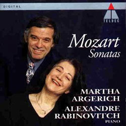[중고] Martha Argerich, Alexandre Rabinovitch / Mozart : Piano Duets K.448, K.501, K.521, K.381 (수입/4509913782)