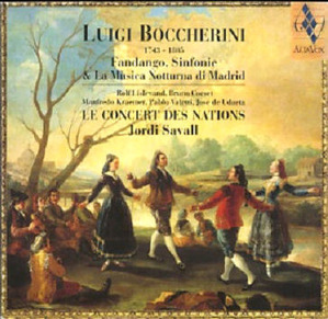 [중고] Jordi Savall / 보케리니 : 판당고 , 신포니아 그리고 마드리드 거리의 밤의 음악 (Boccherini : Fandango, Sinfonie And La Musica Notturna Di Madrid) (SACD Hybrid) (수입/Digipack/av9845)
