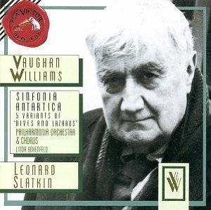 [중고] Leonard Slatkin / Vaughan Williams: Sinfonia Antartica, 5 Variants of Dives &amp; Lazarus (수입/홍보용/09026611952)