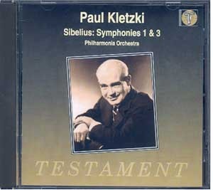 [중고] Paul Kletzki / 시벨리우스 : 교향곡 1, 3번 (Sibelius : Symphony No.1 Op.39, No.3 Op.52) (수입/sbt1049)