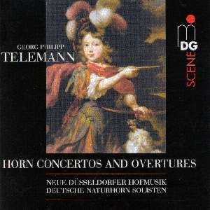 [중고] Deutsche Naturhorn Solisten / Telemann : Horn Concertos And Overtures (수입/mdg60510452)