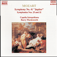 [중고] Barry Wordsworth / Mozart : Symphonies Nos.25, 32, 41 &#039;Jupiter&#039; (수입/8550113)