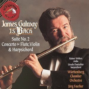 [중고] James Galway / Bach : Suite No.2 BWV1067, Concerto for Flute Violin And Harpsichord BWV1059, Trio Sonatas (수입/09026609002)