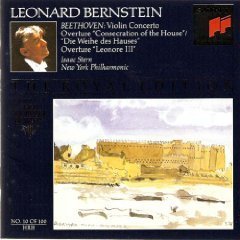 [중고] Isaac Stern, Leonard Bernstein / Beethoven : Violin Concerto,Overture &quot;Consecration of the House&quot;,&quot;Die Weihe des Hauses&quot; Overture Leonore III (수입/smk47521)