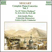 [중고] Jeno Jando, Andras Ligeti / Mozart : Complete Piano Concertos Vol.2 - No.21 K.467 &#039;Elvira Madigan&#039;, No.12 K.414, No.14 K.449 (수입/8550202)