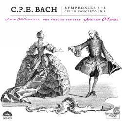 [중고] Andrew Manze / C.P.E.Bach : Symphony, Cello Concerto (Digipack/수입/hmu907403)