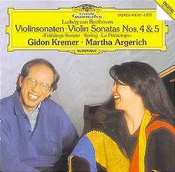 [중고] Gidon Kremer, Martha Argerich / 베토벤 : 바이올린 소나타 4-5번 (Beethoven : Violin Sonatas No.4 Op.23, No.5 Op.24) (수입/4197872)