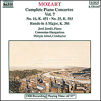 [중고] Jeno Jando, Matyas Antal / Mozart : Complete Piano Concertos Vol.7 - No.16 K.451, No.25 K.503, Rondo K.386 (수입/8550207)