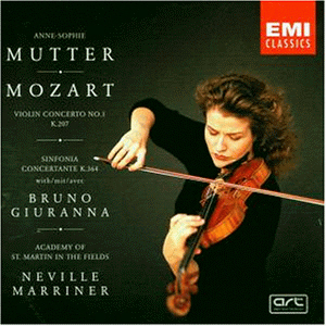 [중고] Anne-Sophie Mutter, Neville Marriner / Mozart : Violin Concertos No.1 K.207, Sinfonia Concertante K.364 (수입/077775430226)