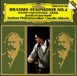 [중고] Claudio Abbado / Brahms : Symphony No.4, Variations on a Theme by Haydn, &#039;St Antoni Chorale&#039; (dg1158)