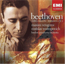 [중고] Maxim Vengerov, Mstislav Rostropovitsch / Beethoven : Violin Concerto, Romance No. 1 Op40, No. 2 Op50 (수입/094633640320)