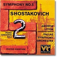 [중고] Andrew Litton / Shostakovich : Symphony No5, Piano Concerto No2 (수입/de3246)