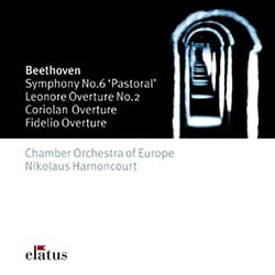 [중고] Nikolaus Harnoncourt / Beethoven : Symphony No.6ㆍOverture (수입/0927490042)
