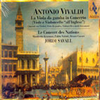 [중고] Jordi Savall / Vivaldi - La Viola Da Gamba In Concerto (수입/av9835)