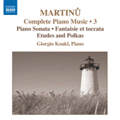 Giorgio Koukl / Martinu : Piano Music, Vol. 3 (수입/미개봉/8557919)