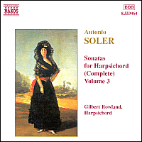 Gilbert Rowland / Soler : Sonatas For Harpsichord, Vol.3 (수입/미개봉/8553464)