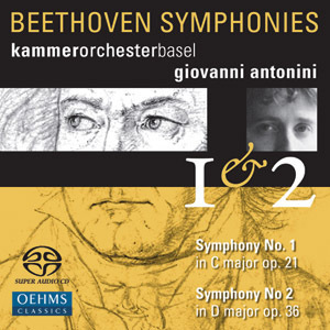 [중고] Giovanni Antonini / 모차르트 : 레퀴엠 (베토벤 : 교향곡 1, 2번 (Beethoven : Symphony No.1 Op.21 &amp; No.2 Op.36) (SACD Hybrid/슈퍼주얼케이스/수입/oc605)