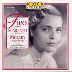 [중고] Maria Tipo / Scarlatti : 12 Sonatas, Mozart : Piano Concertos Nos.21, 25 (2CD/수입/cdx25515)