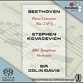[중고] Stephen Kovacevich, Colin Davis / Beethoven : Piano Concerto No.2, No.4 (수입/SACD)