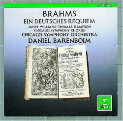 [중고] Daniel Barenboim / Brahms : German Requiem (수입/4509928562)