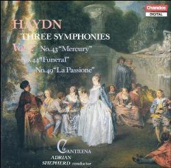 [중고] Adrian Shepherd / Haydn: Symphonies 43, 44, 49 (수입/chan8541)