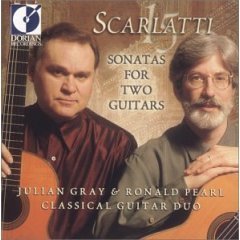 [중고] Julian Gray, Ronald Pearl / Scarlatti : Sonatas for Two Guitars (수입/dor93226)