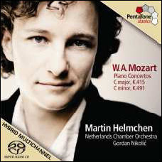 [중고] Martin Helmchen, Gordon Nikolic / Mozart: Piano Concertos No.24 K.491, No.13 K.415 (SACD/수퍼주얼케이스/CD+DVD/수입/5186305)