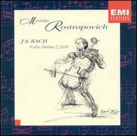 [중고] Mstislav Rostropovich / Bach: Cello Suites Nos. 2, 3, 6 (724355536527)
