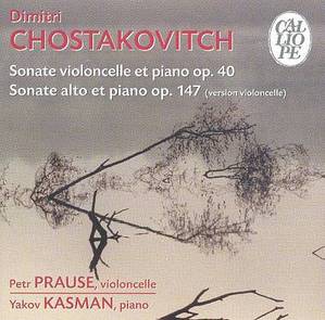 [중고] Petr Prause / Chostakovitch: Sonata violoncelle et piano, Op. 40; Sonate alto et piano, Op. 147 (수입/cal9326)