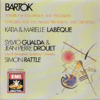 [중고] Katia &amp; Marielle Labeque, Simon Rattle / Bartok : Concerto for Two Pianos (수입/cdc7474462)