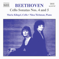 [중고] Maria Kliegel, Nina Tichman / Beethoven : Cello Sonata No.4 Op.102-1, No.5 Op.102-2 (수입/8555787)
