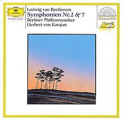 [중고] Herbert Von Karajan / Beethoven : Symphonies No.2 Op.36, No.7 Op.92 (수입/4190502)