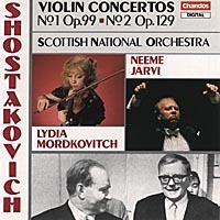 [중고] Lydia Mordkovitch, Neeme Jarvi / Shostakovich : Violin Concerto No.1 Op.99, No.2 Op.129 (수입/chan8820)