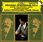 Claudio Abbado / Brahms : Symphony No.4, Variations on a Theme by Haydn, &#039;St Antoni Chorale&#039; (미개봉/홍보용/dg1158)