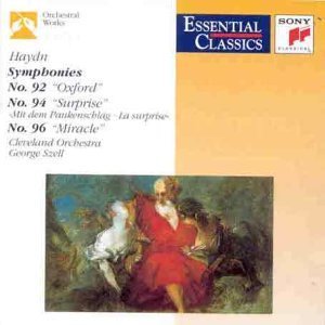[중고] George Szell / Haydn : Symphonies No.92 &#039;Oxford&#039;, No.94 &#039;Surprise&#039;, No.96 &#039;Miracle&#039; (수입/sbk46332)