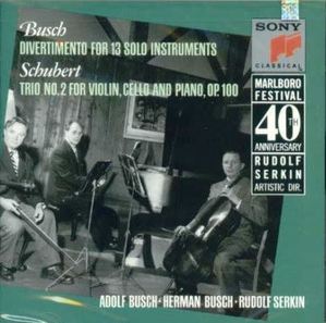 [중고] Adolf Busch, Herman Busch, Rudolf Serkin / Marlboro Music Festival 40th Anniversary - Schubert, Busch (cck7334/smk48088)