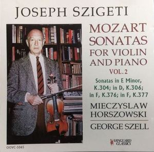 [중고] Joseph Szigeti / Mozart : Violin - Piano Sonatas Vol.2 (oovc5065)