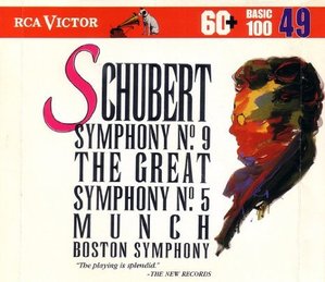 [중고] Charles Munch, Vladimir Spivakov / Schubert: Symphony No. 9- The Great &amp; Symphony No. 5 (Rca Victor Basic 100, Vol. 49) (bmgcd9849)